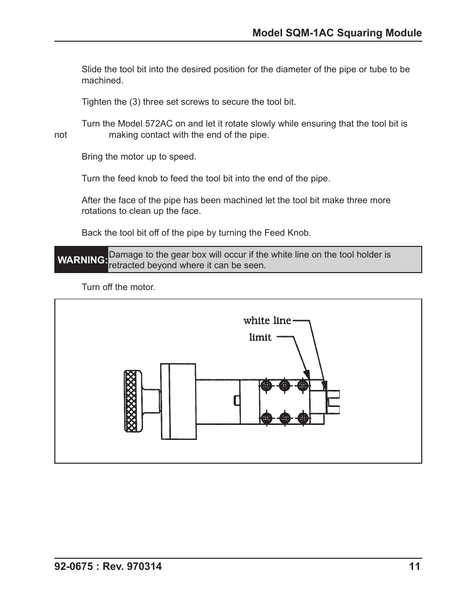 Tri Tool SQM-1AC Squaring Module User Manual | Page 11 / 17