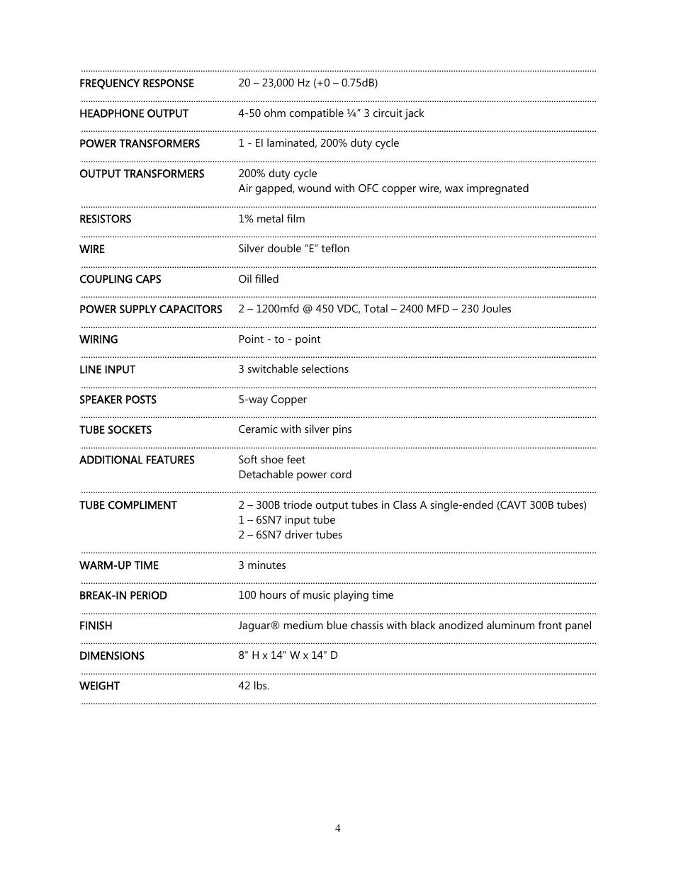 Cary Audio Design CAD 300 User Manual | Page 5 / 14
