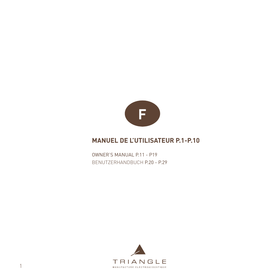 Triangle Enceinte Alpha User Manual | 28 pages