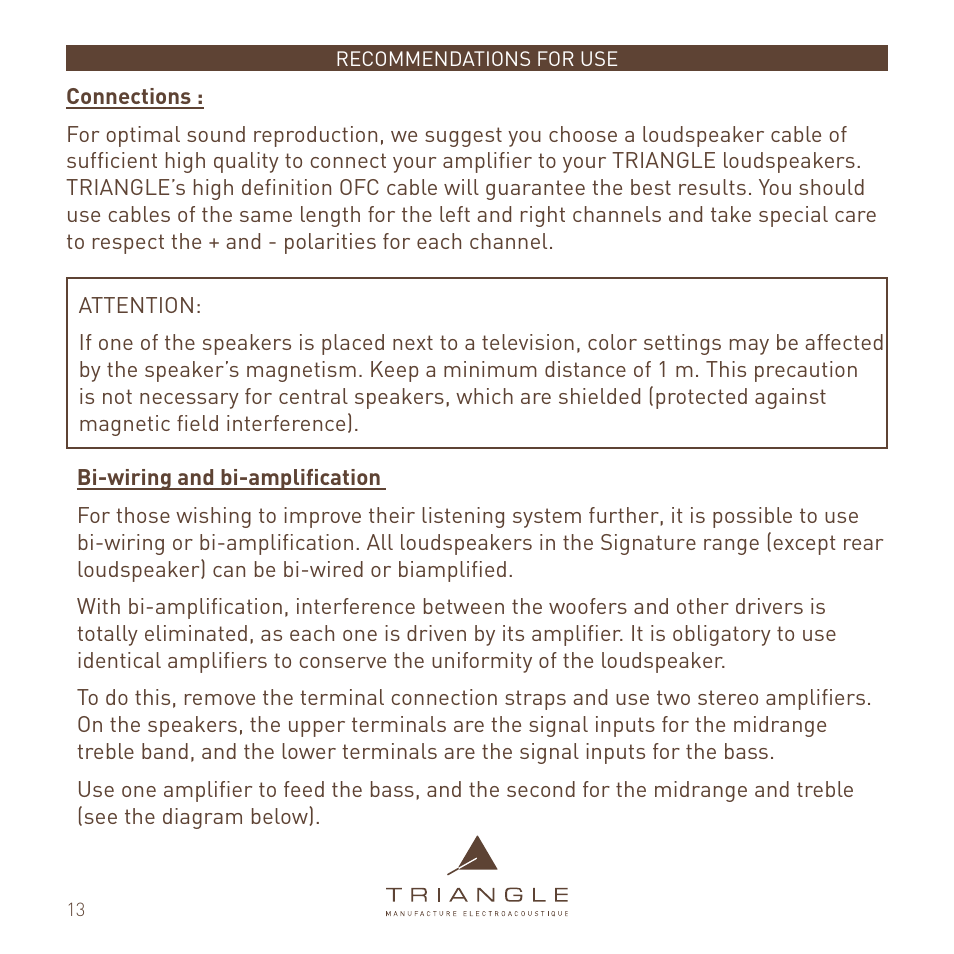 Triangle Enceinte Alpha User Manual | Page 13 / 28