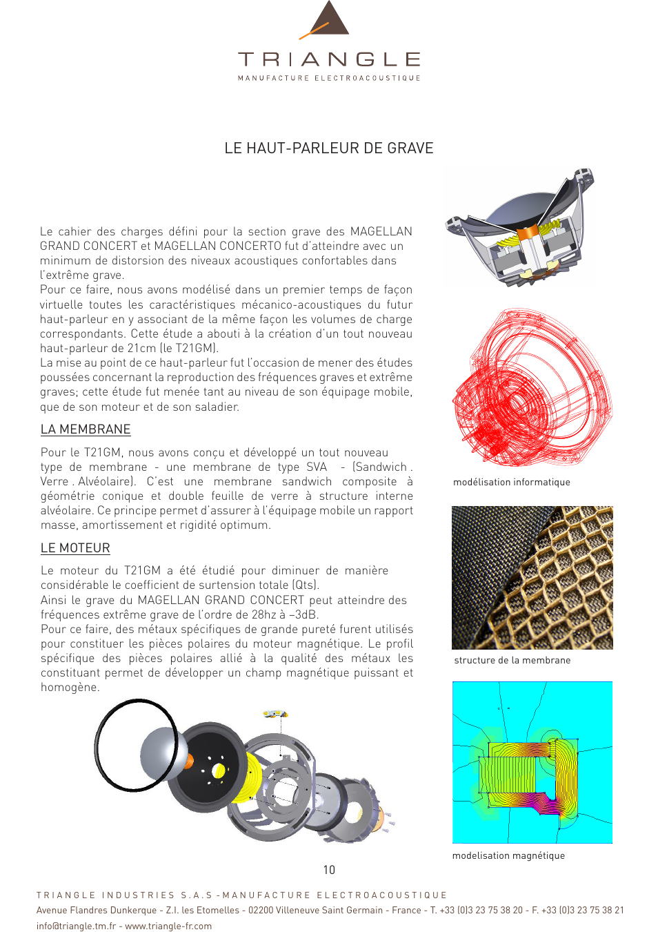 Le haut-parleur de grave | Triangle Magellan User Manual | Page 10 / 74