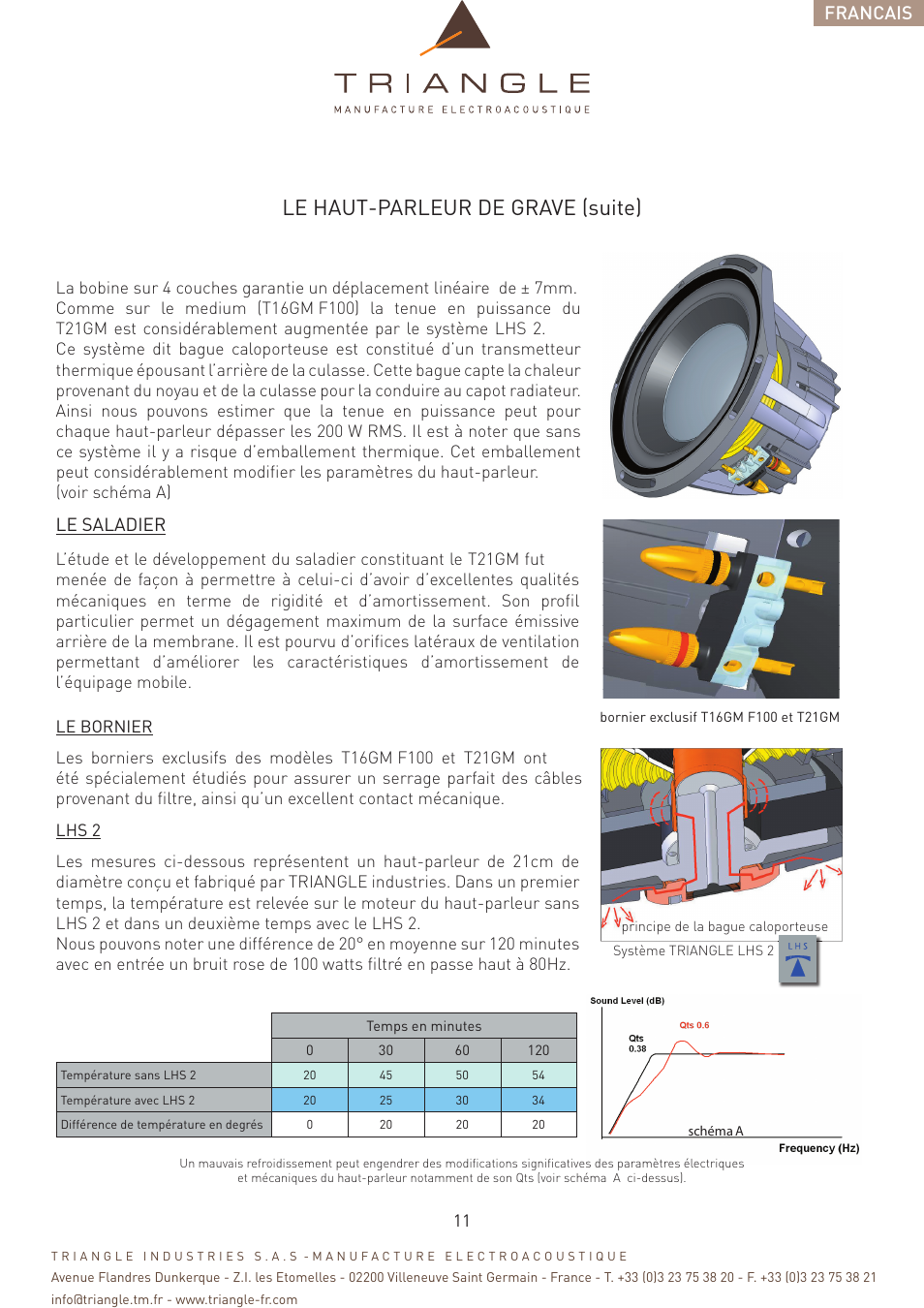 Le haut-parleur de grave (suite), Francais | Triangle Magellan User Manual | Page 11 / 74