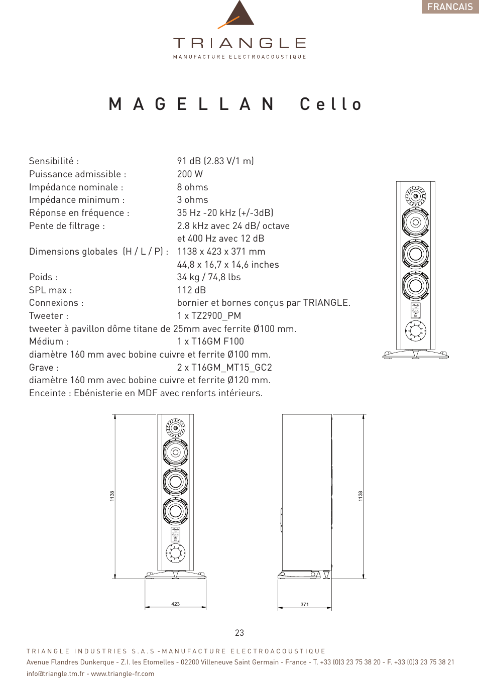 Triangle Magellan User Manual | Page 23 / 74