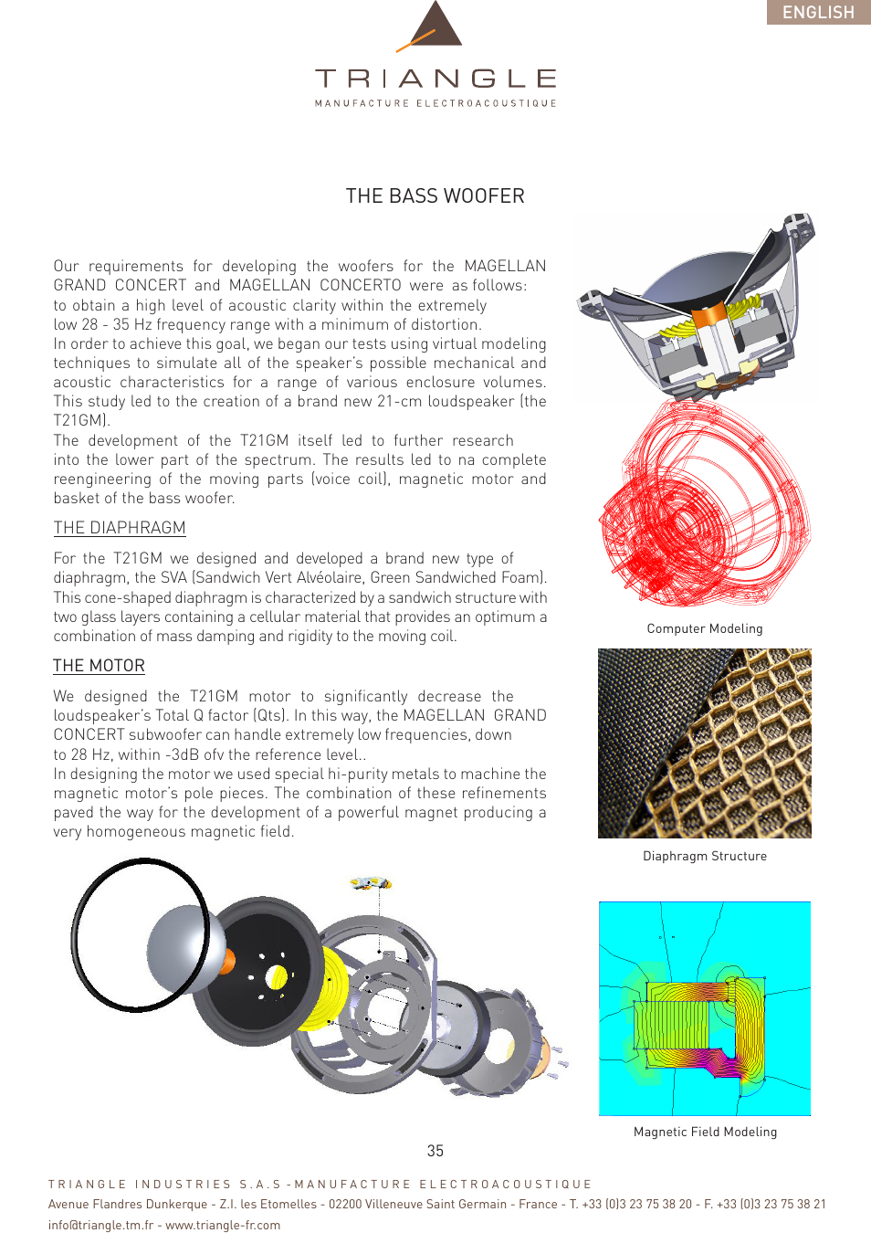 The bass woofer | Triangle Magellan User Manual | Page 35 / 74