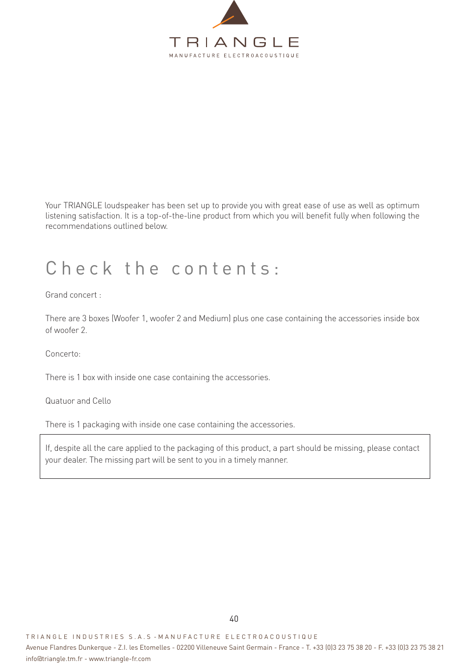 Triangle Magellan User Manual | Page 40 / 74