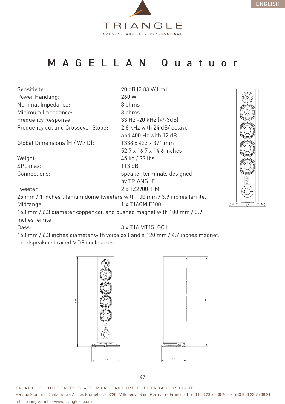 Triangle Magellan User Manual | Page 47 / 74