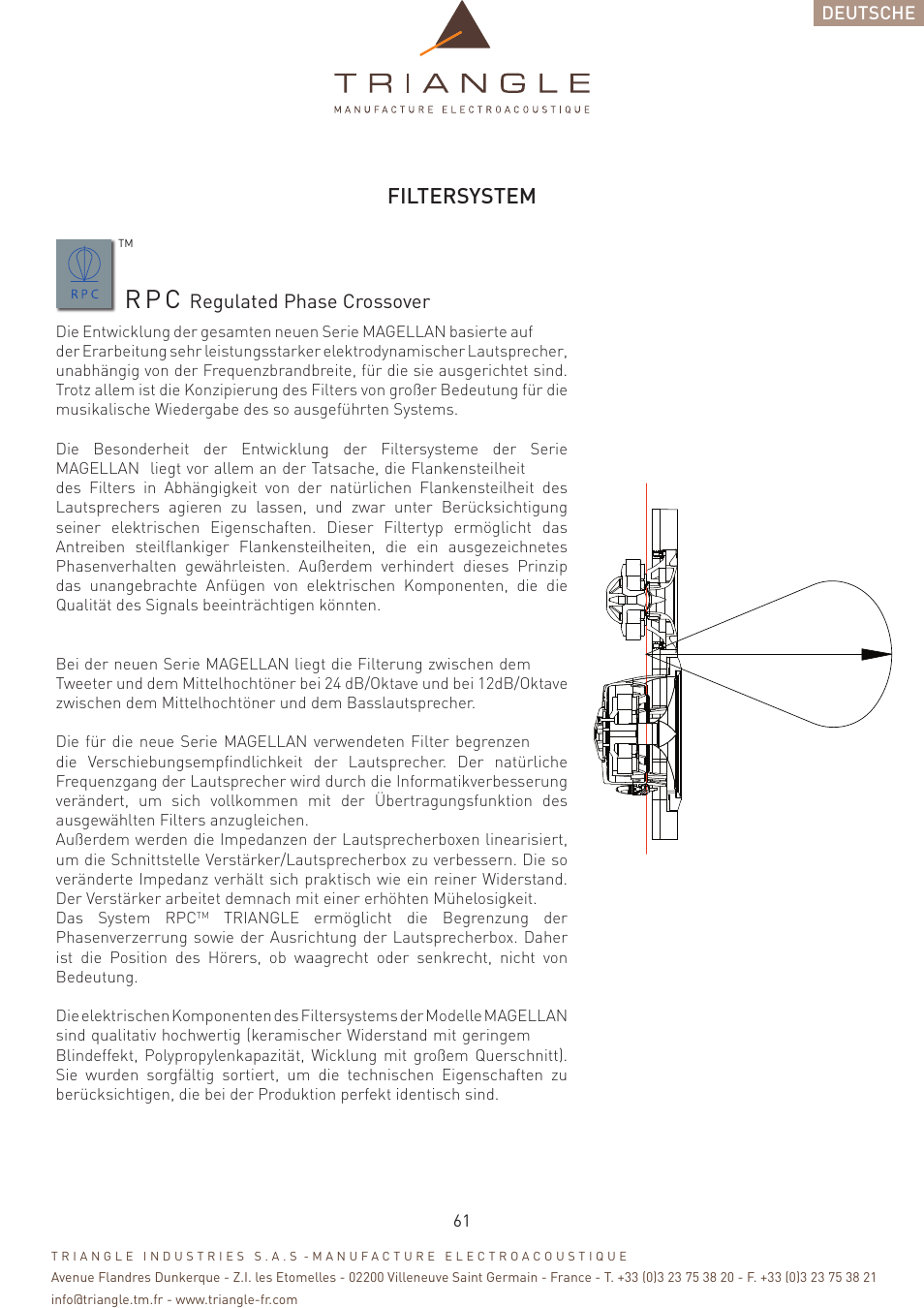 R p c, Filtersystem, Regulated phase crossover | Triangle Magellan User Manual | Page 61 / 74
