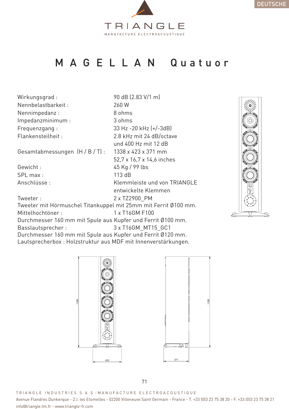 Triangle Magellan User Manual | Page 71 / 74