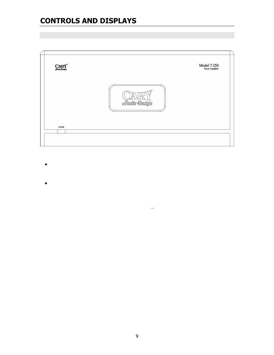 Controls and displays | Cary Audio Design 7.25 User Manual | Page 11 / 25