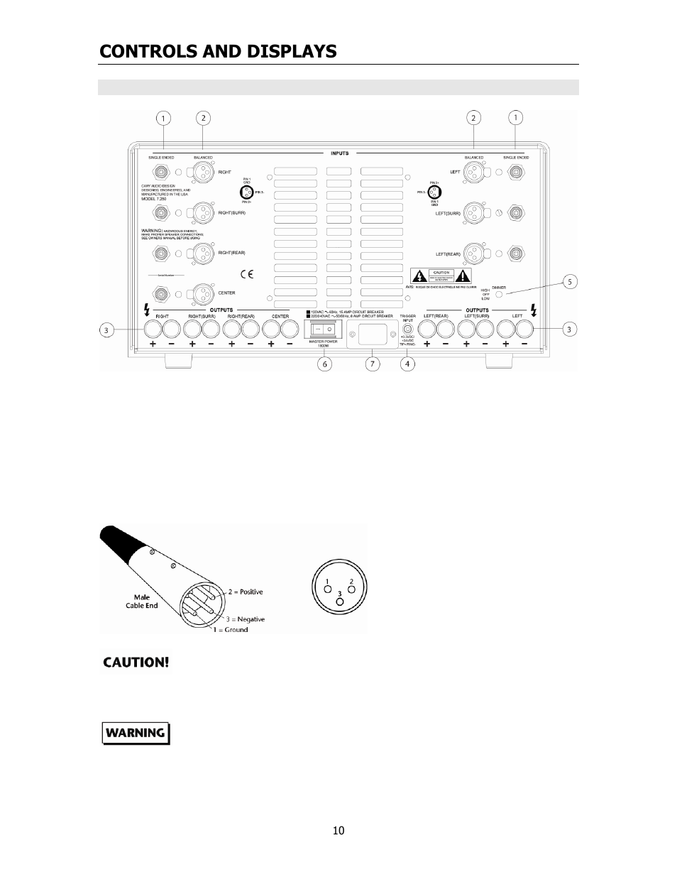 Controls and displays | Cary Audio Design 7.25 User Manual | Page 12 / 25