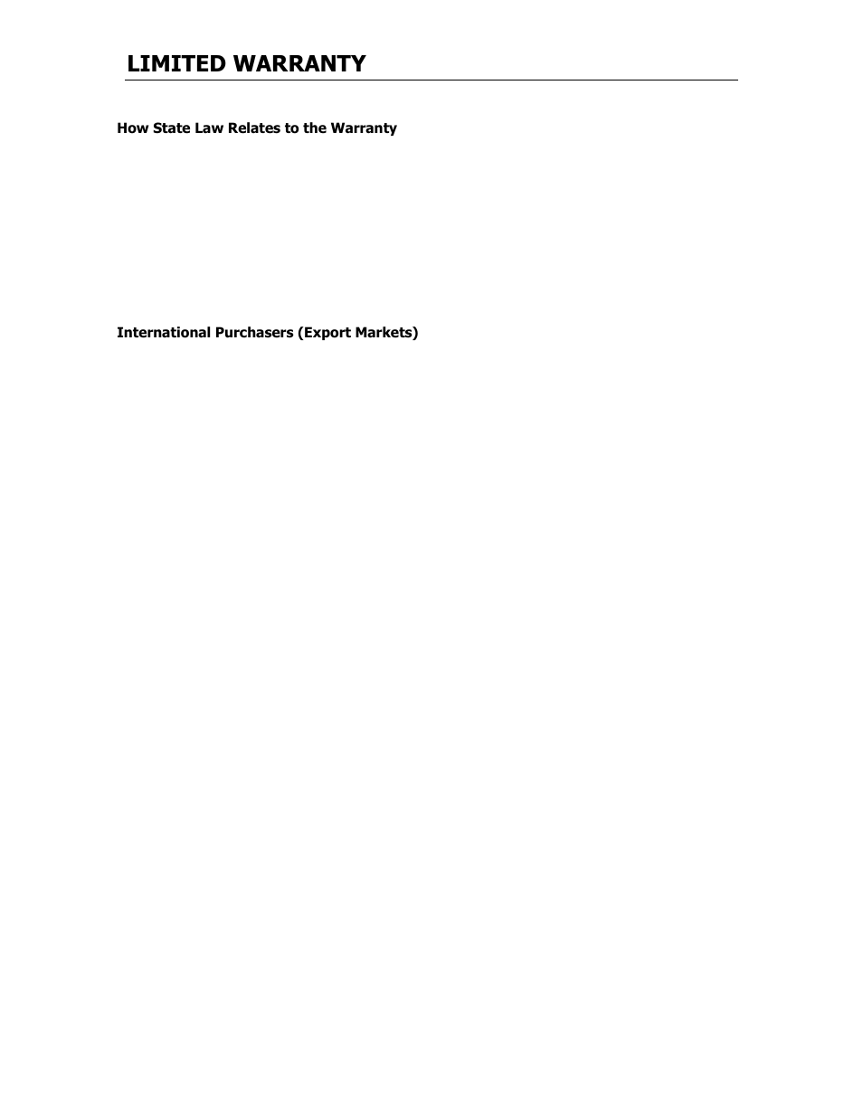 Limited warranty | Cary Audio Design CAD 300 SEI User Manual | Page 18 / 19
