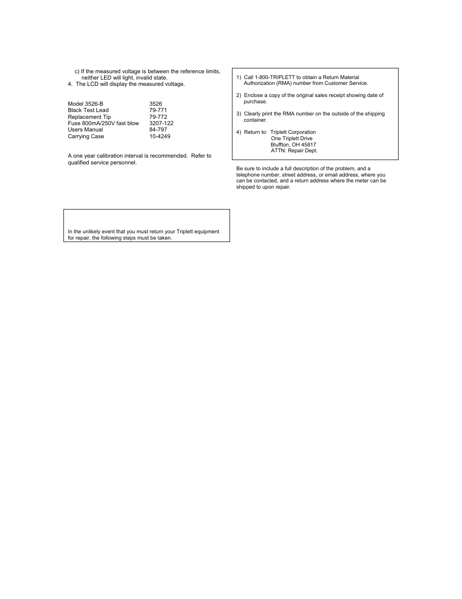 Triplett 3526 User Manual | Page 8 / 9
