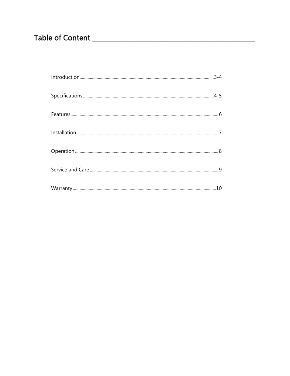 Table of content | Cary Audio Design CAD 300 SE User Manual | Page 2 / 11