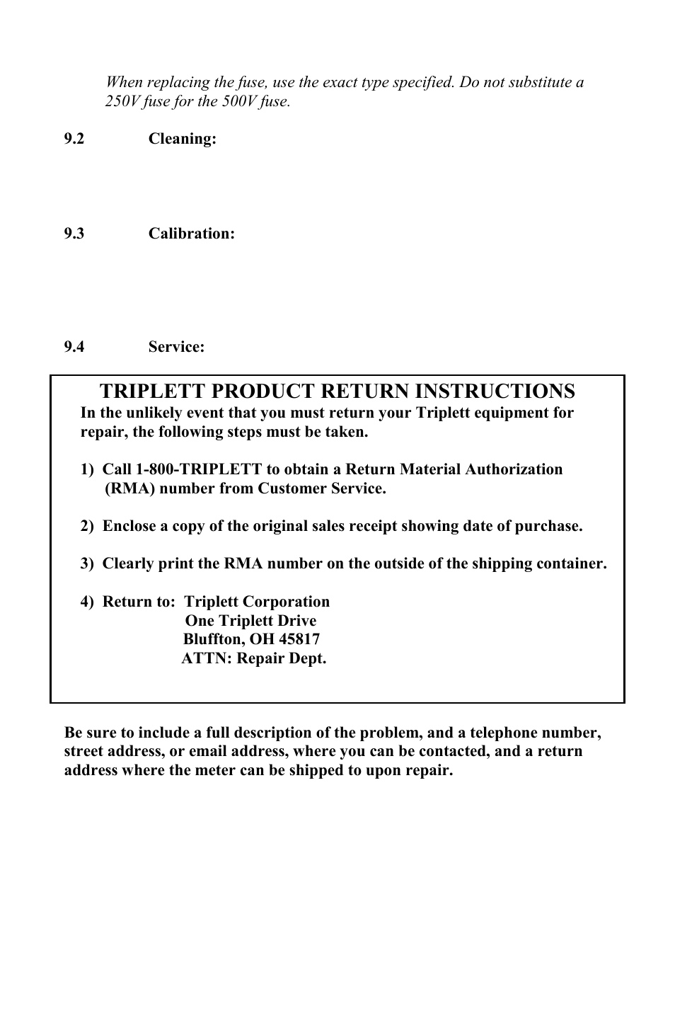 Triplett 1101a User Manual | Page 21 / 24