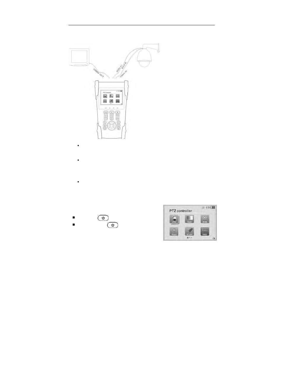 2 quick tes, 3 turn on th, Ster connectio | He tester (osd, On for cctv, D menu) | Triplett Wizard II – PN: VTX455 User Manual | Page 15 / 32