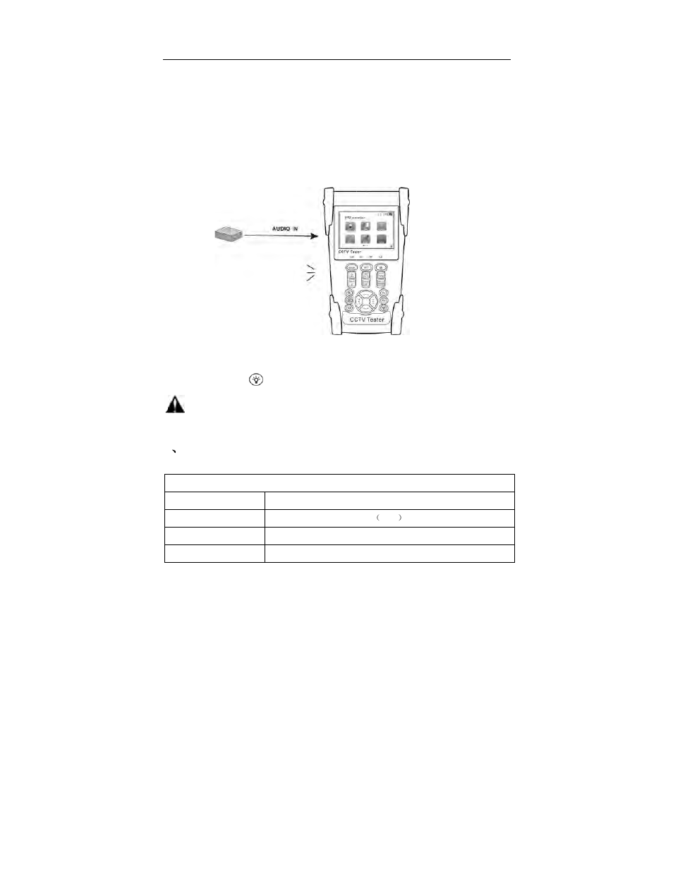 4 、 specifica, Ations, 5 audio inp | 6 led flash, 1 general s, Ut test, Hlight, Pecifications | Triplett Wizard II – PN: VTX455 User Manual | Page 29 / 32