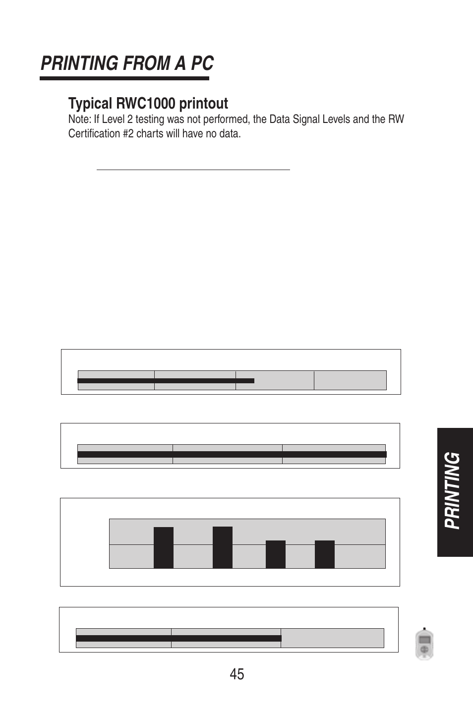 Printing printing from a pc, Typical rwc1000 printout | Triplett RWC1000K/RWC1000NP User Manual | Page 47 / 67