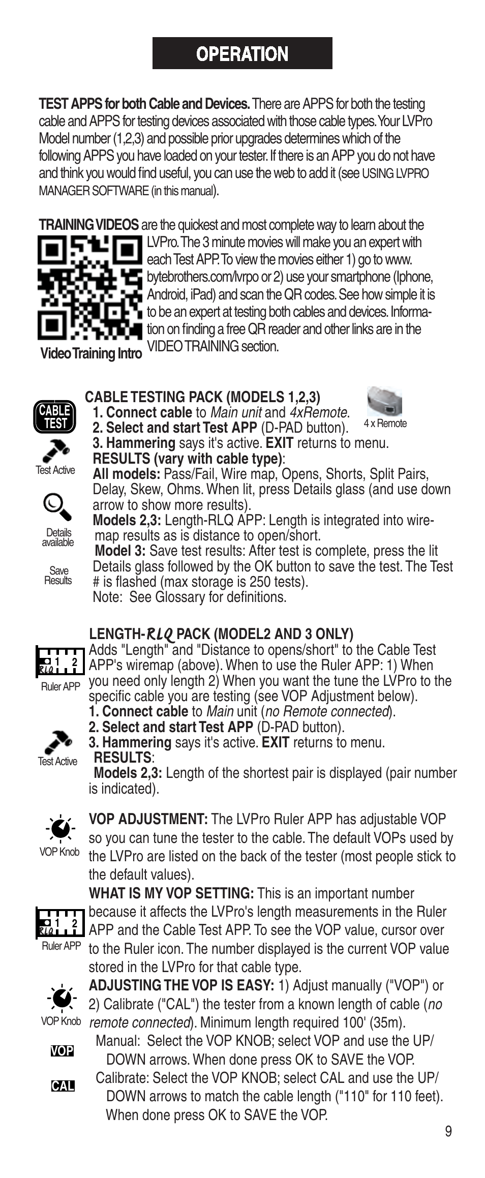 Operation | Triplett Low Voltage Pro User Manual | Page 11 / 28
