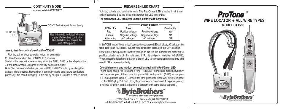 Triplett CTX590 User Manual | 2 pages