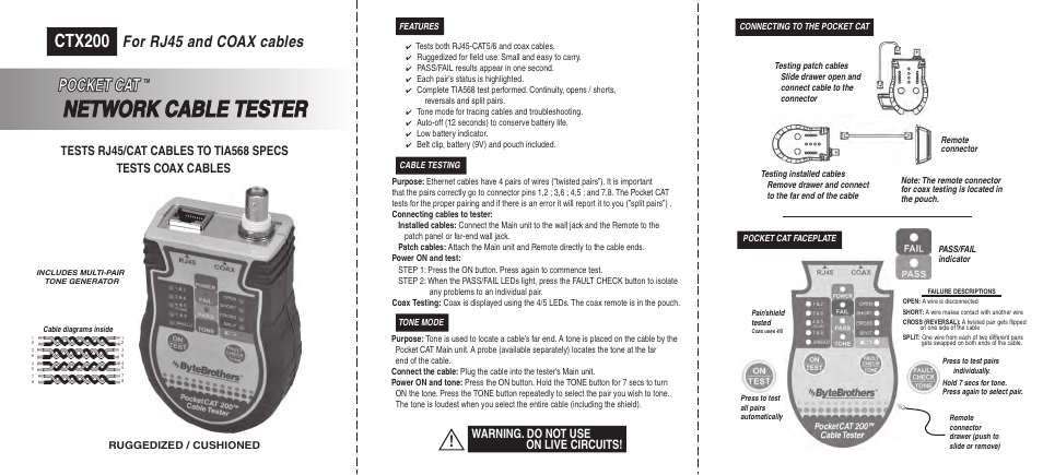 Triplett CTX200/CTX200P User Manual | 2 pages