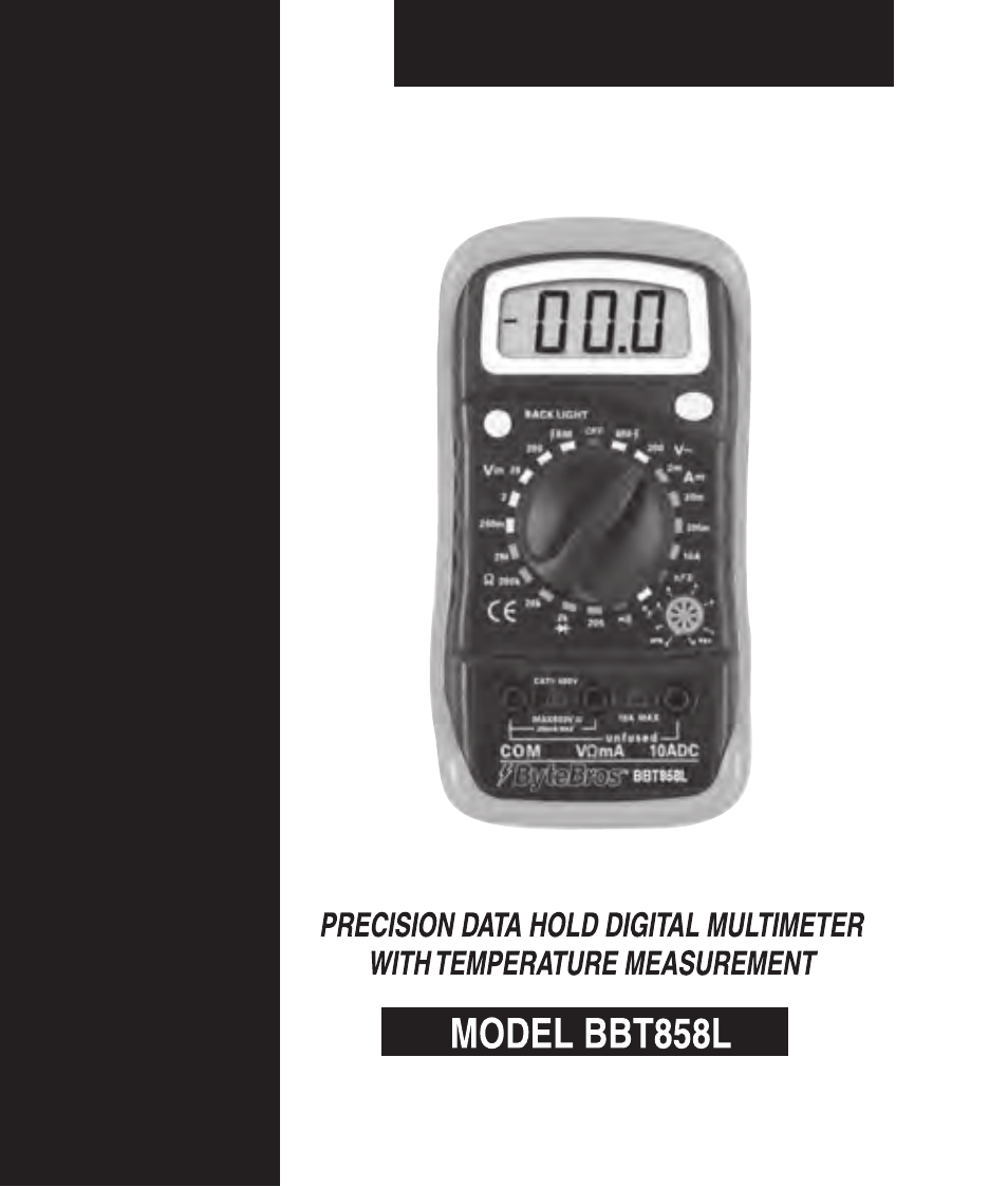 Triplett BBT858L User Manual | 8 pages
