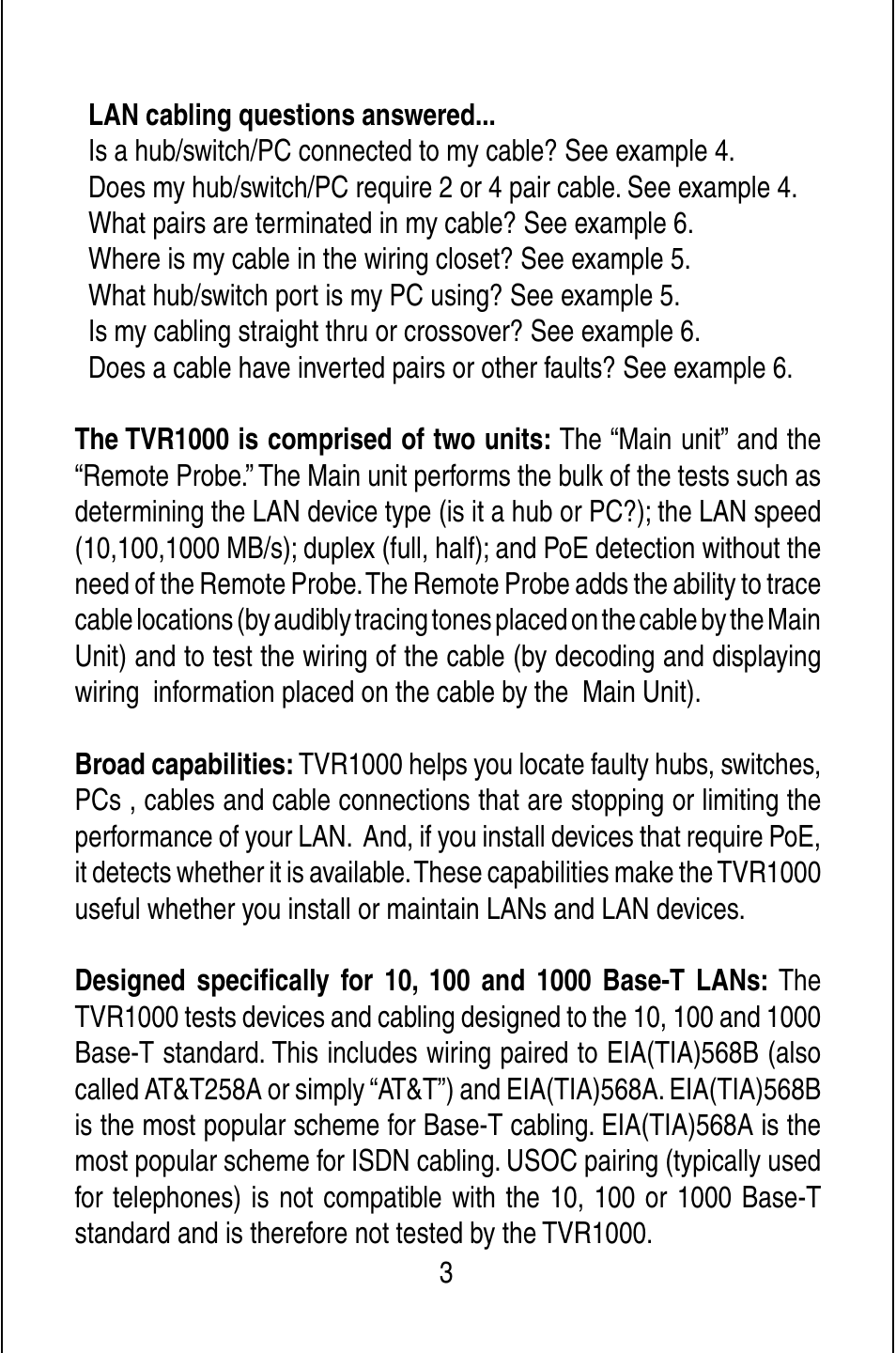 Triplett TVR10/100/1000 User Manual | Page 5 / 48