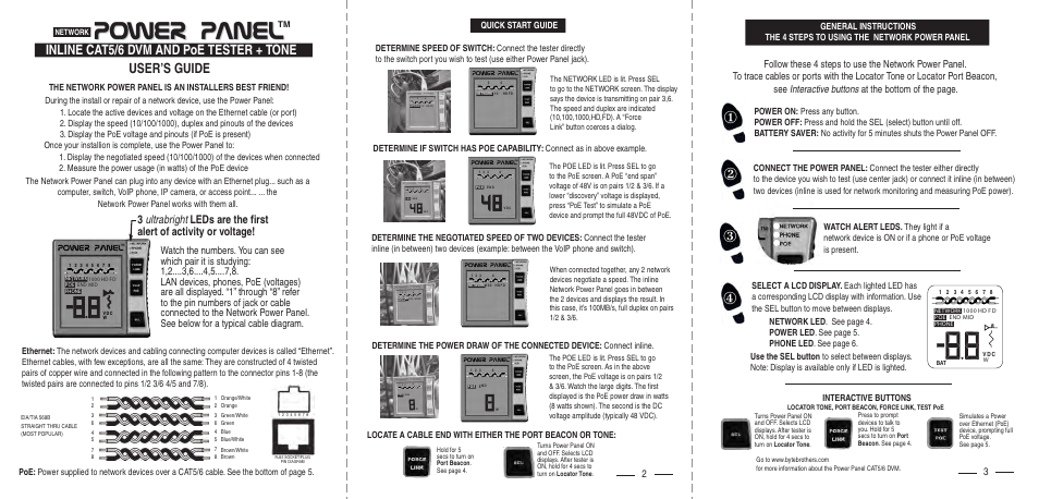 Triplett POE1000IL/POE1000ILT User Manual | 2 pages