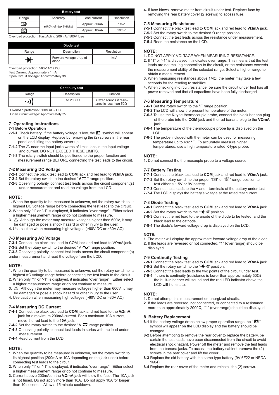 Triplett 1201 User Manual | Page 2 / 3