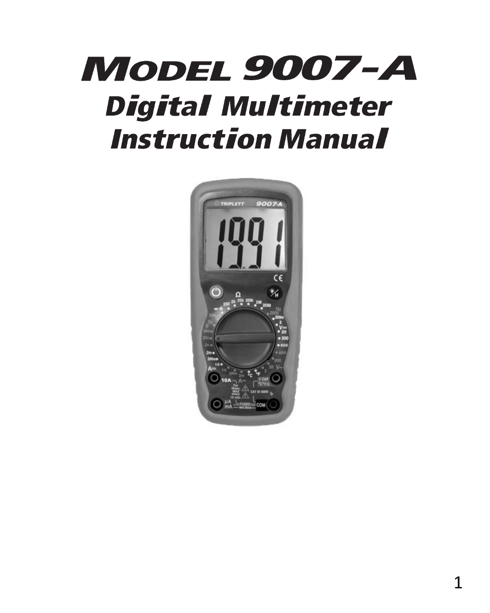 Triplett 9007-A User Manual | 48 pages