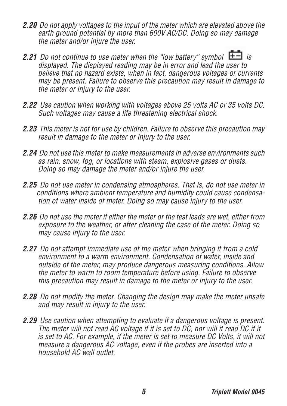 Triplett 9045 User Manual | Page 5 / 36