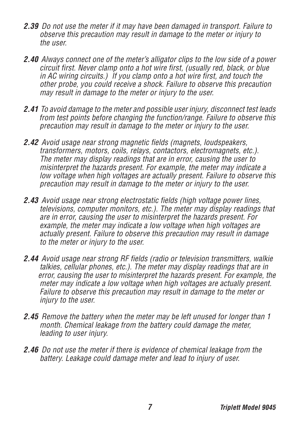Triplett 9045 User Manual | Page 7 / 36