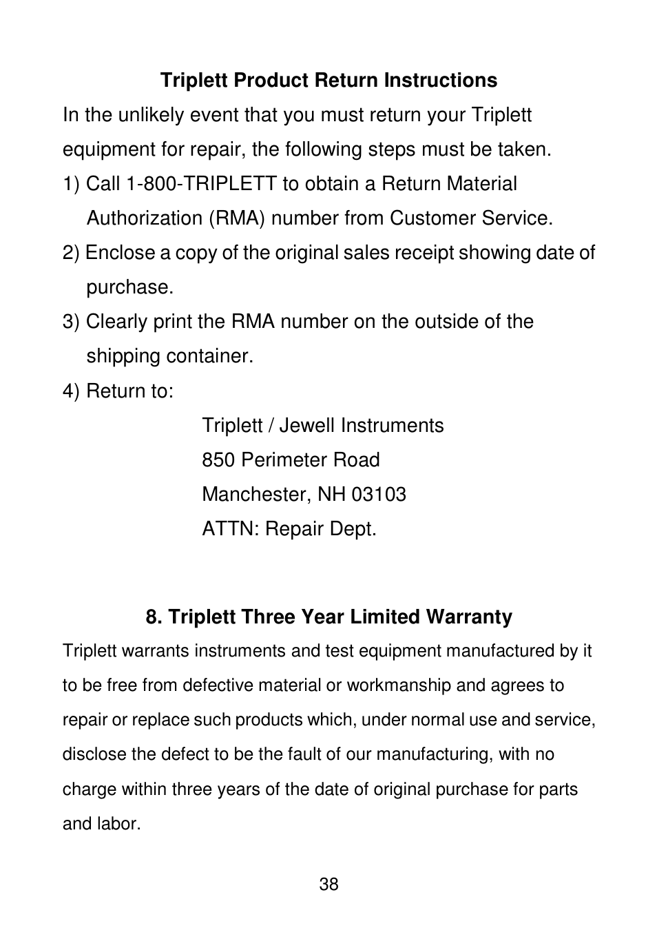 Triplett 9055 User Manual | Page 40 / 44