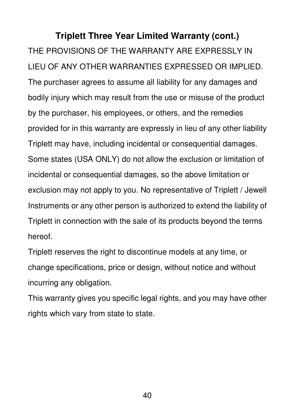 Triplett 9055 User Manual | Page 42 / 44