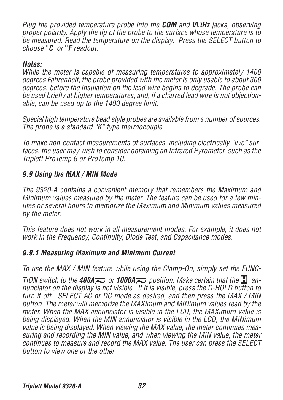 Triplett 9320-A User Manual | Page 33 / 37