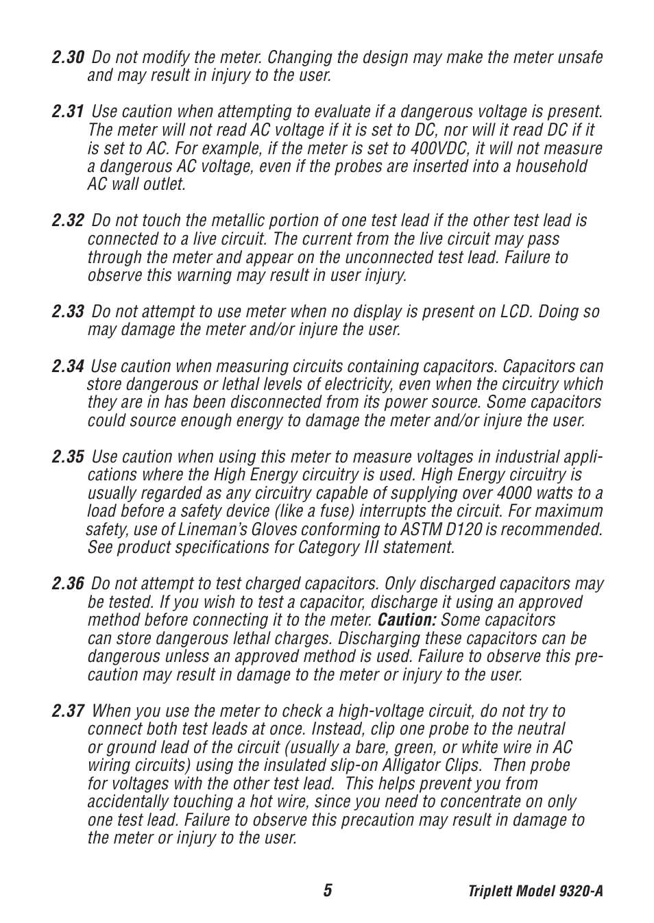 Triplett 9320-A User Manual | Page 6 / 37