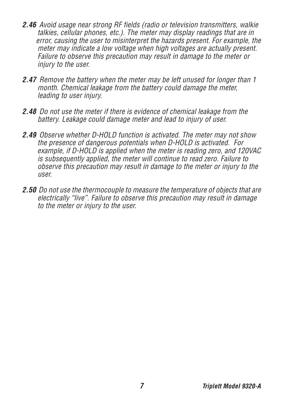 Triplett 9320-A User Manual | Page 8 / 37