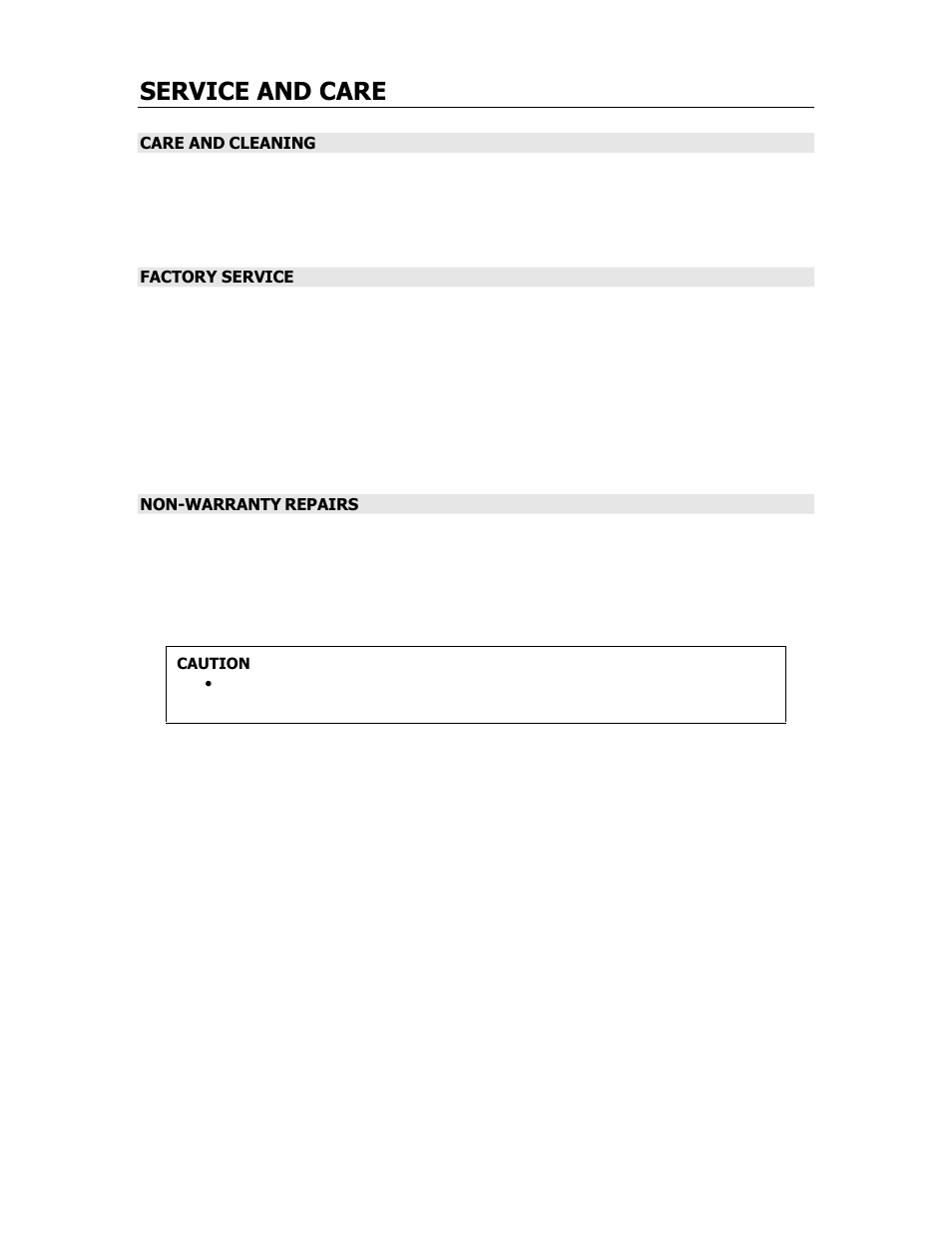 Service and care | Cary Audio Design CARY AUDIO CD 306 SACD User Manual | Page 22 / 26