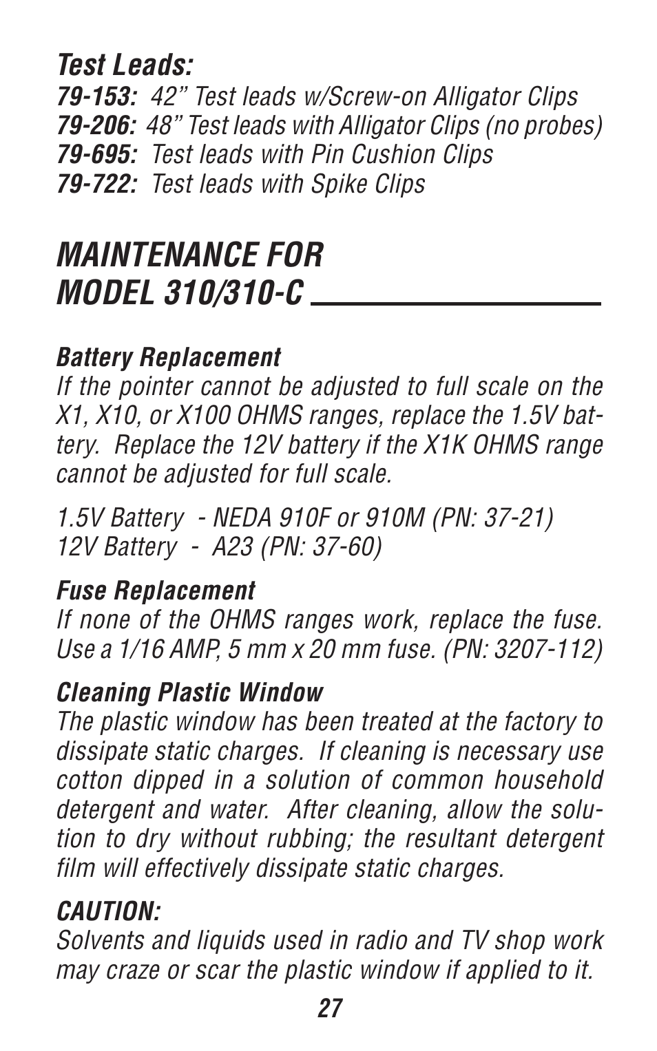 310 type 9_29 | Triplett 310 User Manual | Page 29 / 34