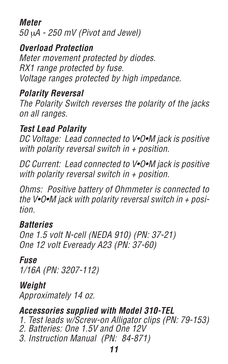 Triplett 310-TEL User Manual | Page 11 / 32