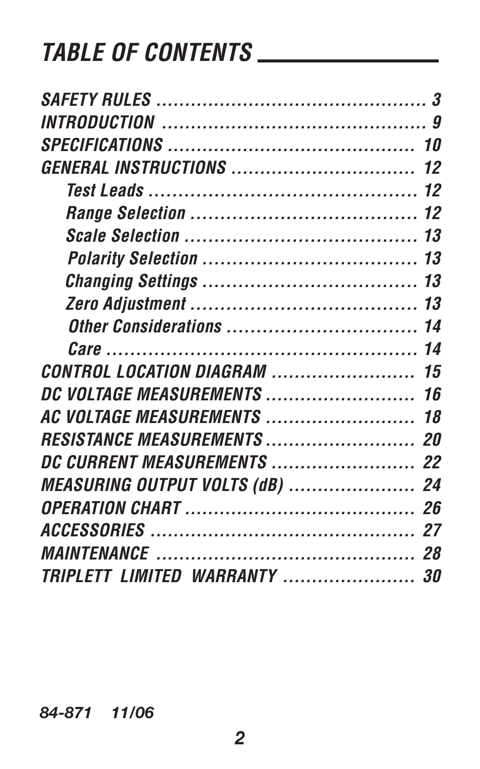 Triplett 310-TEL User Manual | Page 2 / 32