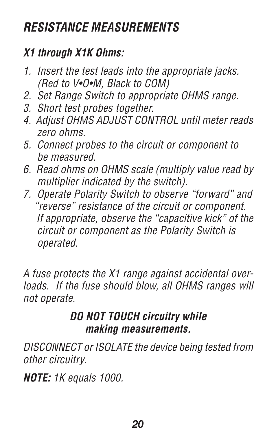Triplett 310-TEL User Manual | Page 20 / 32