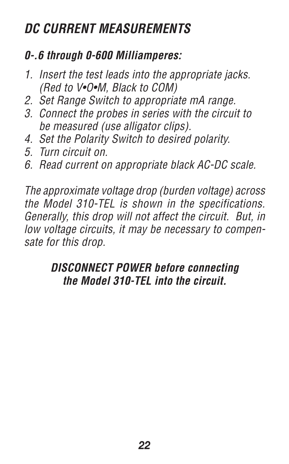 Triplett 310-TEL User Manual | Page 22 / 32