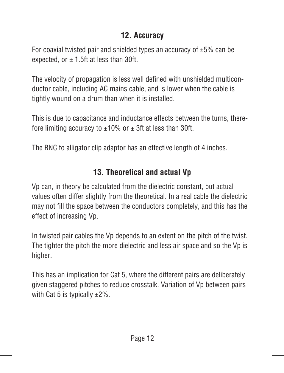 Triplett TDR User Manual | Page 13 / 21