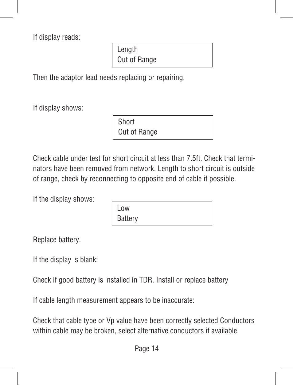 Triplett TDR User Manual | Page 15 / 21