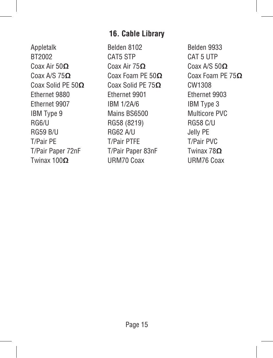 Triplett TDR User Manual | Page 16 / 21