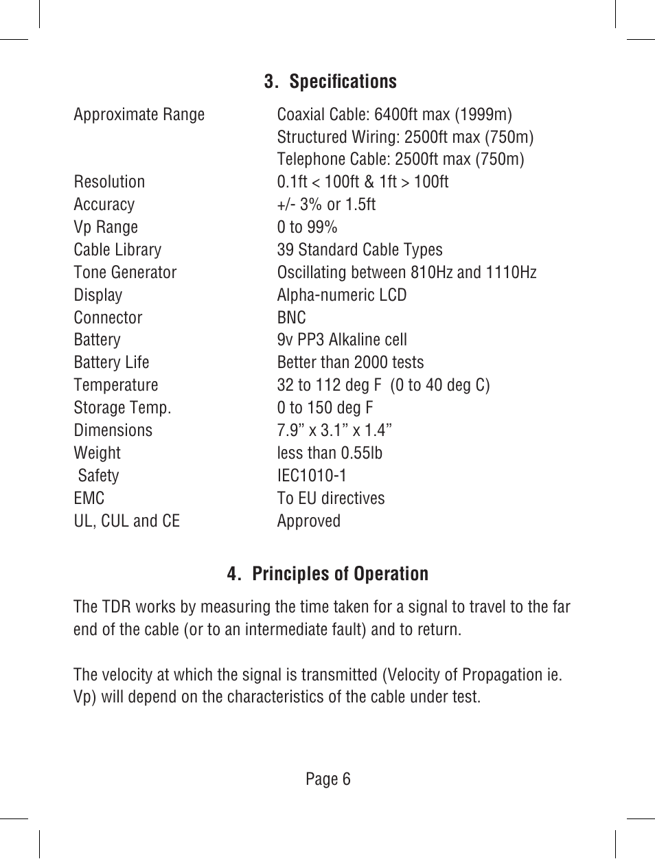 Triplett TDR User Manual | Page 7 / 21