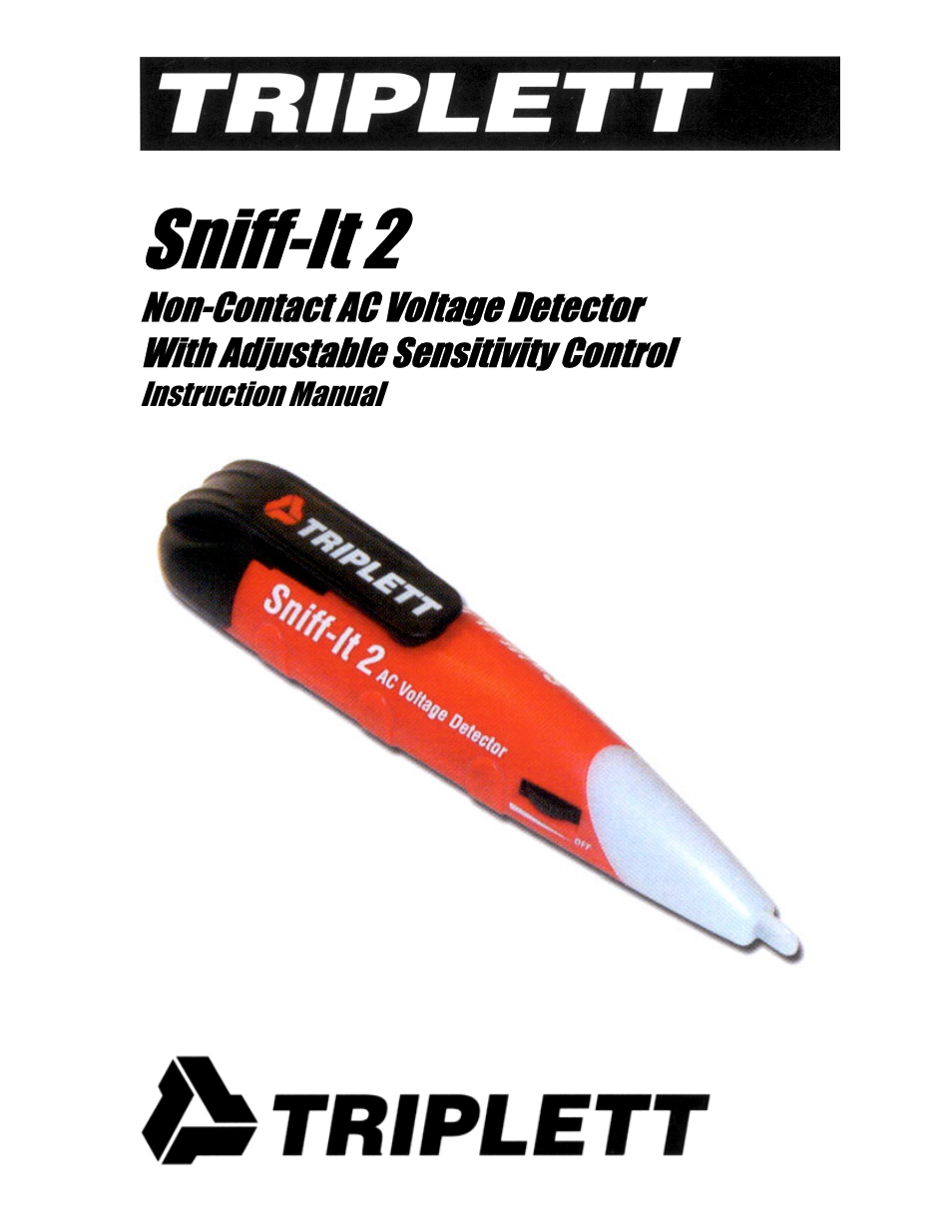 Triplett Sniff-It 2 – PN: 9601 User Manual | 3 pages