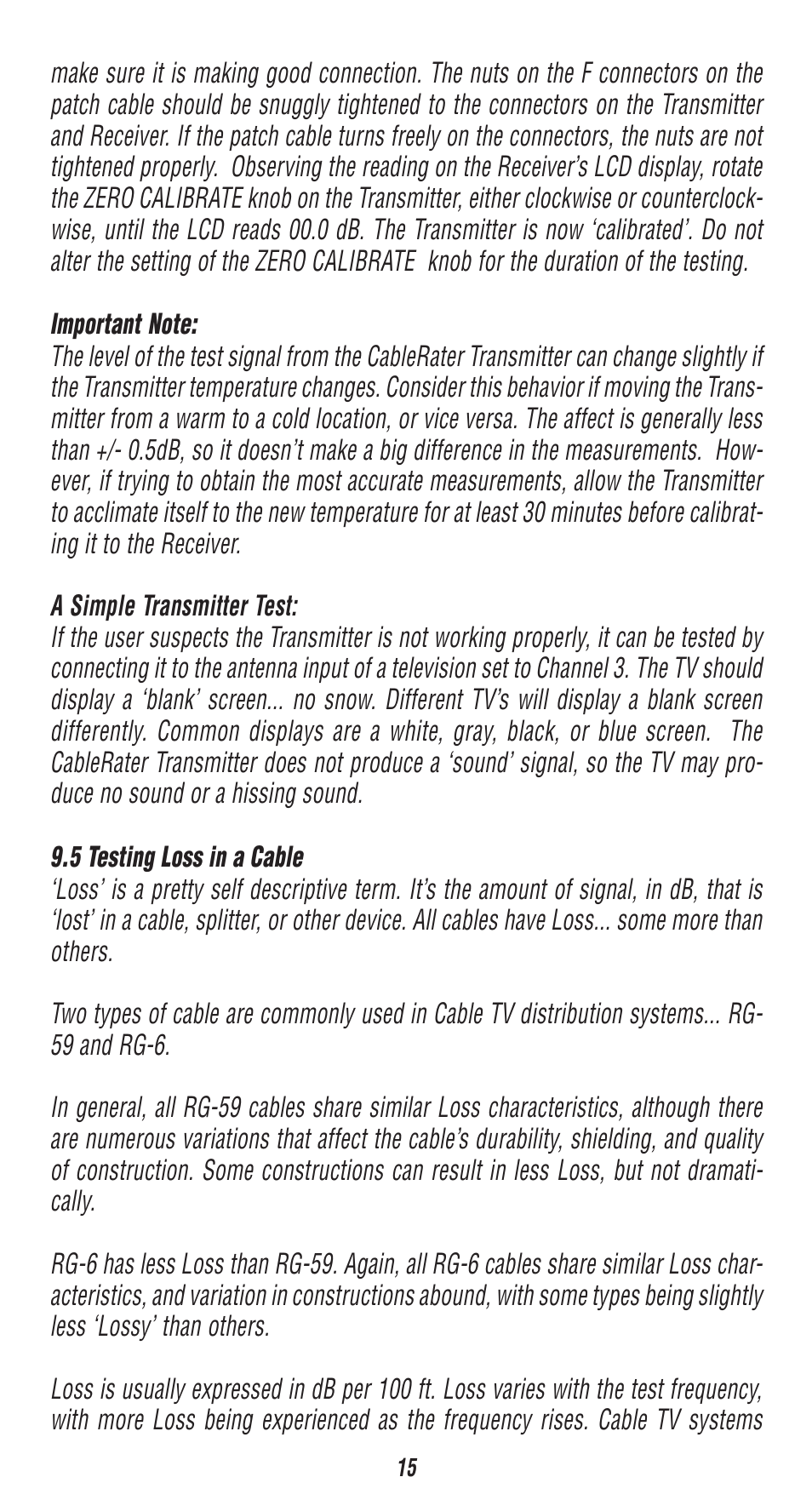 Triplett CableRater- PN: 3279 User Manual | Page 15 / 28