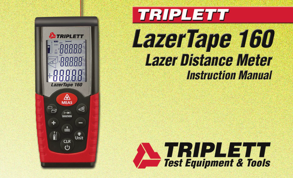 Triplett LazerTape 160 – PN: TLT-160 User Manual | 21 pages