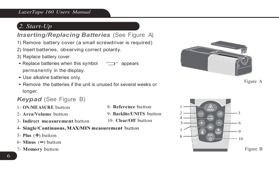 Triplett LazerTape 160 – PN: TLT-160 User Manual | Page 6 / 21